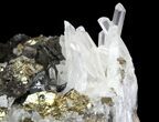 Pyrite, Sphalerite & Quartz Crystal Association - Peru #138160-2